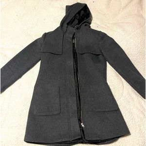Gray Forever 21 Coat w/ Hood